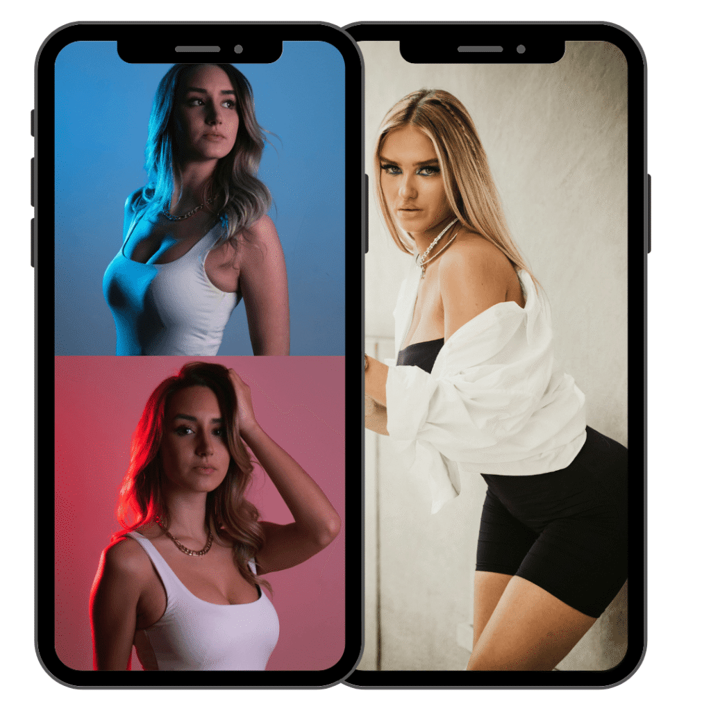 Modellportfolio i mobilen